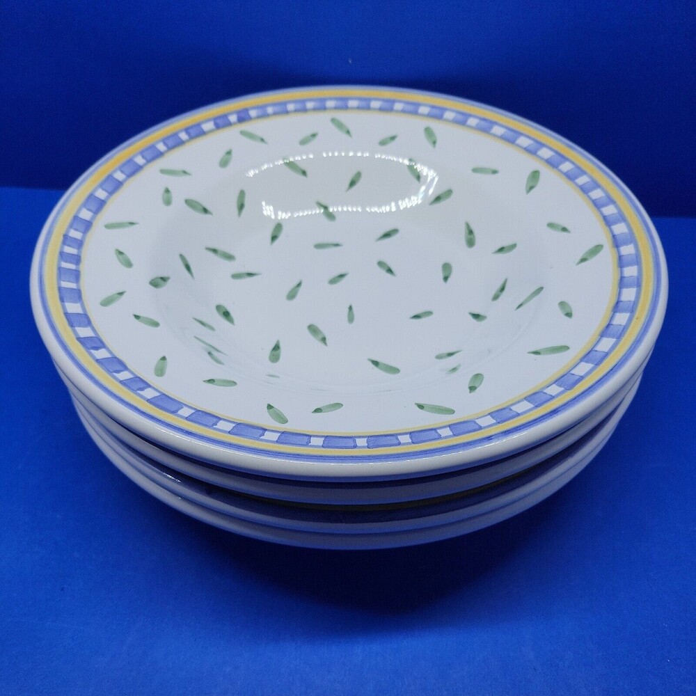 Williams Sonoma Tournesol Rimmed Soup Bowls Bundle Of 4 - Picture 3 of 8